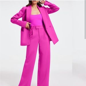 Good American Pink scuba trouser new with tags size 8